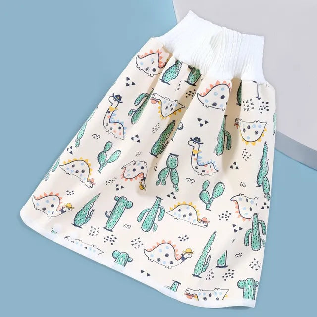 The new four seasons cotton soft baby high-waisted waterproof. leakproof. comfortable. breathable and urine-proof skirt