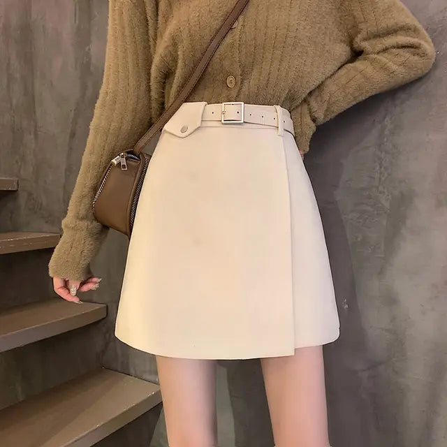 Mini Skirts Women Simple Fashion Solid All-match Temperament Feminine Spring Elegant Daily Ins Retro Casual Basic Bottom Empire