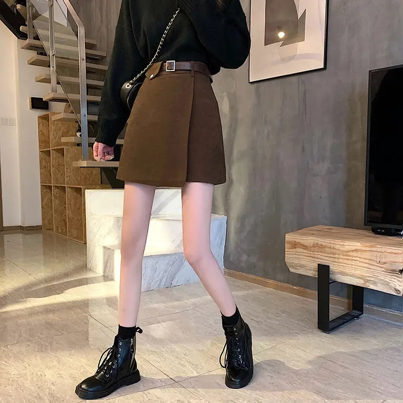 Mini Skirts Women Simple Fashion Solid All-match Temperament Feminine Spring Elegant Daily Ins Retro Casual Basic Bottom Empire
