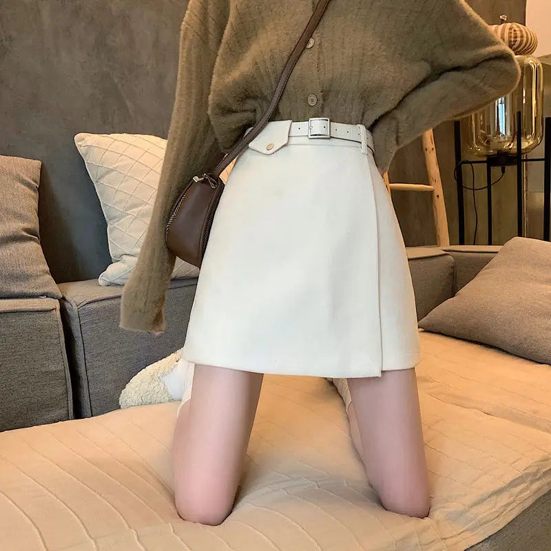 Mini Skirts Women Simple Fashion Solid All-match Temperament Feminine Spring Elegant Daily Ins Retro Casual Basic Bottom Empire