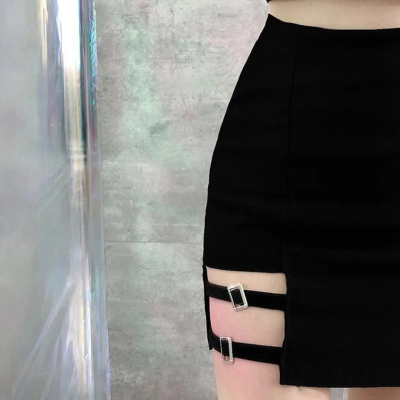 Skirts Women Summer Hollow Out Simple Mujer XS-3XL Retro Trendy Solid High Waist Korean Style Fit A-line Sexy Leisure Faldas Ins