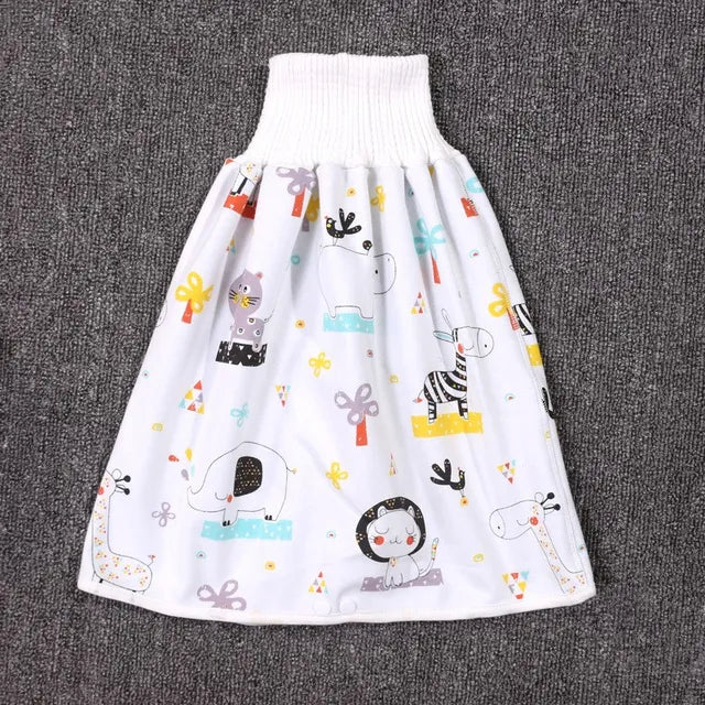 The new four seasons cotton soft baby high-waisted waterproof. leakproof. comfortable. breathable and urine-proof skirt