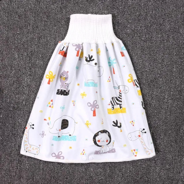 The new four seasons cotton soft baby high-waisted waterproof. leakproof. comfortable. breathable and urine-proof skirt