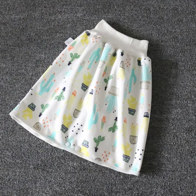 The new four seasons cotton soft baby high-waisted waterproof. leakproof. comfortable. breathable and urine-proof skirt
